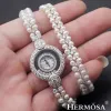 Armband Hermosa Exclusive Pearl Watch Party Show Gift Japan Quartz 30m vattenbeständig rostfri Stell Back Wristwatch 14,5 tum ny