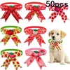 Hundkläder 50/100st Bow Tie Fruit Strawberry Mönster husdjur levererar små bowtie katt bowties grooming accessoarer