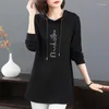 Kadın Hoodies Kadın Kore Moda Rhinestone Drawstring Sonbahar Uzun Kollu Gevşek Kapüşonlu Sweatshirtler Kadın Zarif Kazak Tunik Üstü