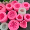 Baking Moulds Flower Peony Silicone Mold Chocolate Flip Sugar Gypsum Diy Soap