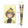 Sleutelhangers Anime Demon Slayer Lanyards Voor Sleutel Nekkoord Kaart Badge Gym Chain Lanyard Houder DIY Hang Touw Sleutelhanger