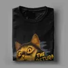 Herren-T-Shirts, lustig, The Return of Vampurr, T-Shirt, Herren, O-Ausschnitt, reine Baumwolle, T-Shirt, Halloween, coole Katze, kurzärmelig, Geschenkidee, Kleidung