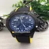 Special Offer New Hurricane Chronogprah XB1210E4 Black Dial Quartz Chronogprah Mens Watch PVD Black Steel Nylon Rubber Watches Hel304d