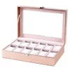 Chopsticks Special Case For Women Female Girl Friend Wrist Watches Box Storage Collect Pink Pu Leather232B