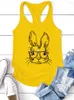 Kvinnors tankar kanin i leopardtryck glasögon tryck roliga kvinnor tank tops ärmlös sommar lös dam grafisk tee skjorta femme ropa mujer