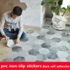 10 stks PVC Waterdichte Badkamer Vloer Sticker Peel Stick Zelfklevende Vloertegels Keuken Woonkamer Decor Antislip Decal280K