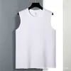 Summer 230g Pure Cotton Sleeveless T-shirt with Round Neck and Loose Tank Top Print for Men and Women. Wholesale of Solid Color Kan Sleeve Base Shirts