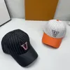 Casquette de créateur de luxe, chapeau de créateur, casquette de baseball à blocage de couleur, style classique, marée de printemps et d'automne, incontournable pour les voyages en couple