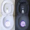 Body Motion Sensor Toalett Lätt sätesbelysning Bakgrundsbelysning Toalettskål Auto Night Lamp Sensor Night Light Projector Noveltly227p