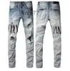 Herrenjeans Neu eingetroffen Amirs Herren Luxus Denim Löcher Hosen Coolguy Biker Hosen Mann Kleidung Mode Amis Amirs Sgerade HosenMGRZ