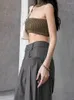 Damenhose Rapcopter Graue Hose mit weitem Bein Vintage Badange Taschen Grunge Koreanisch Y2k Ästhetische Mode Jogger Streetwear Baggy 90er Jahre
