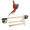 Inne zaopatrzenie ptaków Parrot Play Stand i Feeding Cup na przenośne treningowe zabawki na placu zabaw z daniem karmiernym