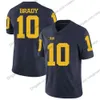 NCAA Michigan Wolverines #10 Tom Brady Trikot Hot Sale #2 Charles Woodson Shea Patterson 2019 New College Football Marineblau Weiß Gelb 81