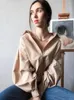 Blouses Femmes Dames Vintage Élégant Lanterne Manches Blouse Chemise Femmes Basic Top Casual Bouton Turn Down Collar Office Lady Femme