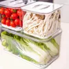 Storage Bottles Saver Containers For Refrigerator Food/Fruit/Vegetables Stackable Fridge Freezer Organizer With Vented Lids