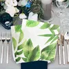 Table Napkin 100PCS Tropical Plam Paper Napkins Green Leaf Theme Cocktail 2-Ply Square Dinning Towels For Baby Shower Birthday Holiday