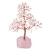 Bolsas de joyería TUMBEELLUWA Árbol de dinero de cristal natural con adornos de figuras de base de piedras preciosas para FengShui Wealth Lucky Home Decor 278J