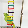 Other Bird Supplies Parrot Toys Colorful Hanging Cage Climbing Ladders With Natural Wood Parrots Suspension Bridge Swing Toy