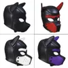Совершенно новая модная мягкая латексная резиновая маска для ролевых игр, маска для собак, щенок, косплей, полная голова с ушами, 4 цвета, Y200103288B