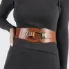 GOOWAIL Lolita Style été Stretch conception bande élastique ceinture pour les femmes robe en cuir PU Large grande taille mode ceinture dames 240122