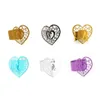 50pcs heart napkin rings lace paper pover buckle bud wedd