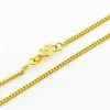 Catene Intere 24K Gold Filled 2mm Collana a catena a maglie per ciondolo Moda di alta qualità Colore giallo Accessori per gioielli da donna242M