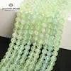 Losse edelstenen 5A 3A natuurlijke Prehniet groene druifsteen Quartz ronde edelsteen kralen 4/6/8/10mm 15" Strand voor sieraden maken DIY armband