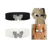 Riemen taille riem stretch decoratieve elegante gordelriem met gesp breed elastiek voor dames damesjurkaccessoires