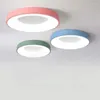 Plafonniers Ultra-minces Chambre LED Lumière Rose Luminaire Rond Pour Salon Étude Salle À Manger