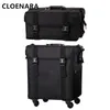 COLENARA bagages dames sac à roulettes grande capacité technicien d'ongles boîte à outils de beauté professionnelle avec roues valise à roulettes 240122