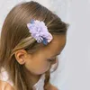 Accesorios para el cabello 3 unids Conjunto de clips de flores Niñas Encantador Arco floral Bebé Niño Adolescente Regalos Rosa Violeta Perla Tocado