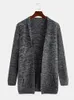 Spring Casual Knited Cardigan Sweater Men Vintage V Neck Long Sleeve Slim Knit Jacket For Mens Knitwear Streetwear 240130