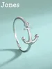 Cluster Rings S925 Sterling Silver Ring Female Europe och USA Simple Arrow Boat Anchor Jewelry Factory Wholesale 1 Order