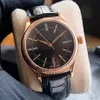 고품질 시계 39mm Geneve Cellini 2813 운동 가죽 팔찌 자동 남성 시계 시계 287t