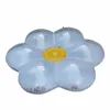 Inflatable Floats & Tubes 160cm White Flower Shape Swimming Float Sequins Swim Pool Water Toy255G