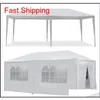 10 x 20 'utomhus gazebo party tält w 6 sidoväggar bröllop canopy cater evenemang hzipt272q