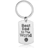 12 Pcs Lot Dad In The World Charm Keychain Family Men Son Daughter Father 'S Day Gift Key Ring Papa Daddy Car Keyring Je2285