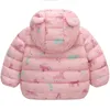 Baby Girls Jackets For Kids Cartoon Bear Zipper Coats Autumn Boys Warm Hooded Down Children Christmas Outerwear 240122