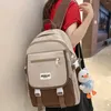 Sacs d'école Kawaii femmes ordinateur portable haute capacité dames livre sac fille Nylon sac à dos mode Cool femme voyage étudiant