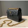 Women Designer Bag ins luksusowa torebka Pu skórzane torby na łańcuch dla kobiet w paski w paski Crossbody Black Bag torebka damskie
