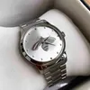 Wristwatches Lovers Couples Style Classic Bee Patterns Watches 38mm 28mm Silver Case Mens Women Designer Quartz247d