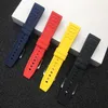 Horlogebanden Natuur Rubberen Band 22mm 24mm Zwart Blauw Rood Geel Horlogeband Armband Voor Band Logo On12622