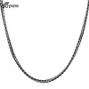 Black Box Chain 3mm Trendy Necklace For Men High Quality Mens Boys Jewelry Whole Aluminium Alloy 3 Size N204G12216