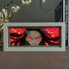 Nattlampor papper klippa skuggbox kimetsu ingen yaiba för heminredning manga bordsskrivbord lamp anime ljus nezuko kamado demon slayer