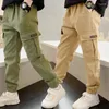 Pantaloni 3-14 anni Primavera Autunno Casual Ragazzi Pantaloni 2024 Colore puro Bello Slim Fit Sport per bambini