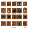 Akıllı Ev Kontrolü Avoir Siyah Ceviz Duvar Işık Anahtarı USB Windows Deklanşör ile Masif Ahşap Elektrik Soketi LED Dimmer Parlaklık