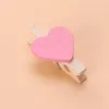 Cadres 50pcs vêtements pinces en bois en forme de coeur bricolage artisanat Po papier chevilles pour cartes Pos peintures scrapbooking mariage