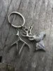 Keychains Keychain Christmas Sika Deer Pendants DIY Men Car Key Chain Ring Holder Keyring Souvenir Jewelry Gift