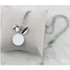 Pendentifs 5 couleurs Sublimation Collier Blanc Lapin Oreille Pendentif Bricolage Jour De Pâques Cadeau Livraison Directe Maison Jardin Arts Artisanat Dhw1A