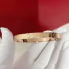 Projektant biżuterii bransoletka z śrubokrętem moda Brzeźba Projekt śrubowy złoto dla kobiet w rozmiarze Diamentowe paznokcie srebro o szerokości 6 mm 8 INC235E